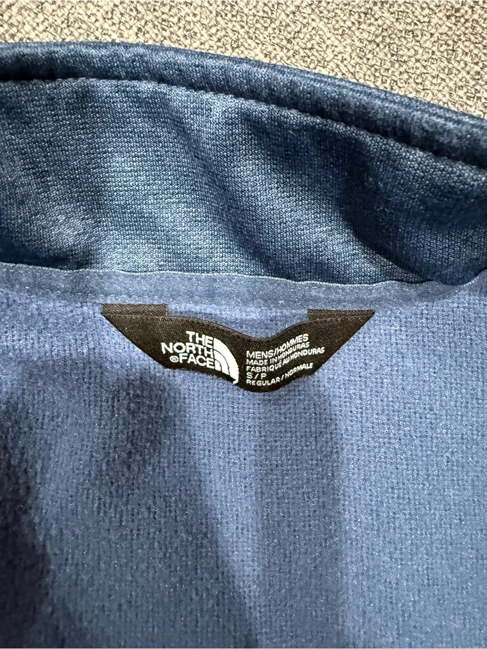 Men's Blue North Face Quarter-Zip Pullover